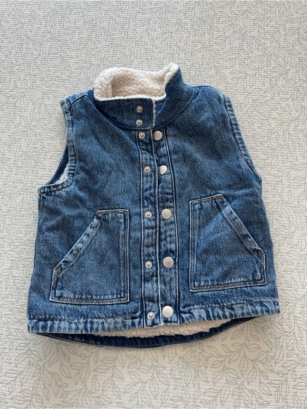 H&M * Eva Chen Kids Teddy-Fleece-Lined Denim Vest